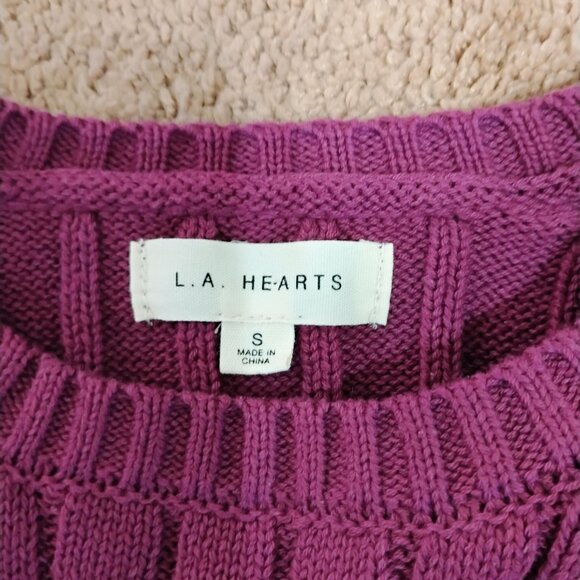 Sweater L A Hearts Cropped Size S - Picture 6 of 7
